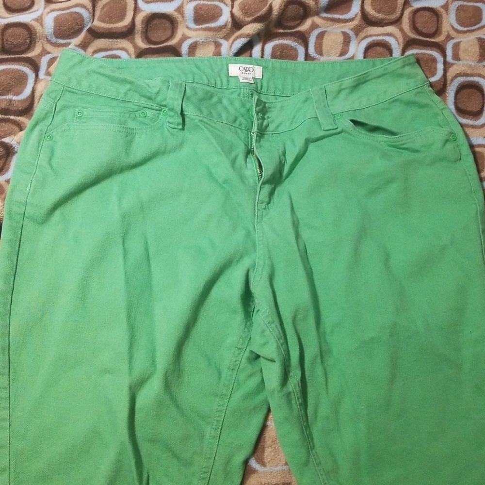 EUC Cato Green Denim Shorts